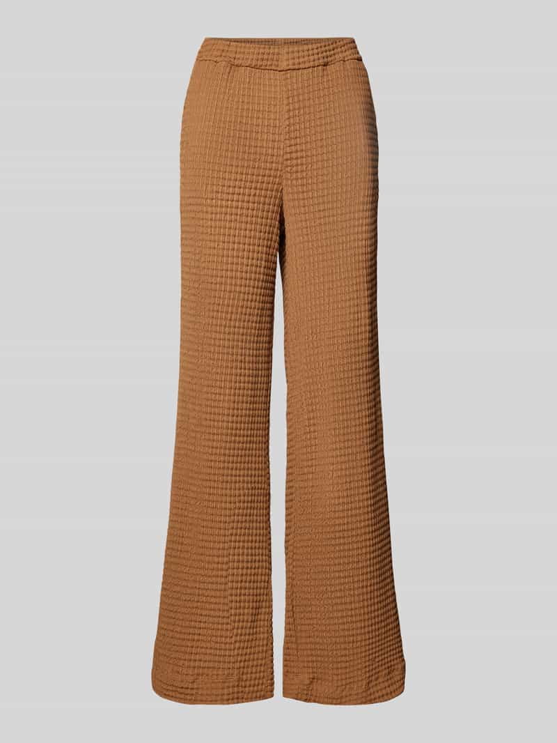Jake*s Collection Flared stoffen broek met structuurmotief