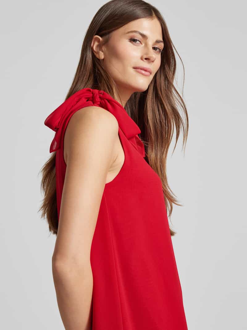 Vera Mont Knielange cocktailjurk met knoopdetail