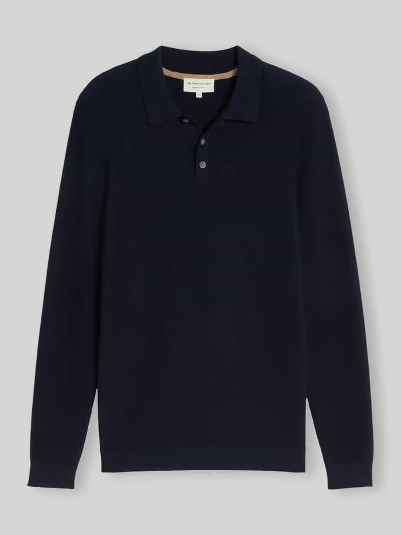 Tom Tailor - Gebreide trui met polokraag - Maat XXL - sky captain blue