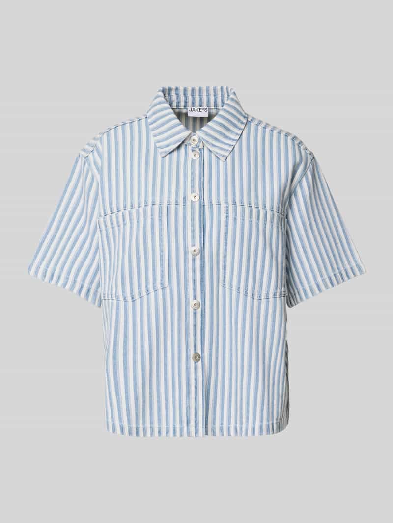 Jake*s Casual Regular fit overhemdblosue met 1 2-mouwen