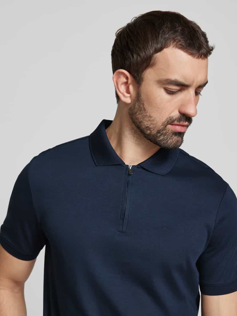 CK Calvin Klein Slim fit poloshirt met logostitching model 'LIQUID TOUCH'