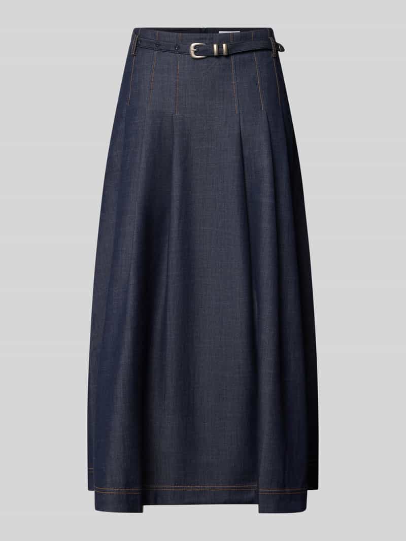 SUNCOO PARIS Midirok in denimlook met riem model 'FUNNY'