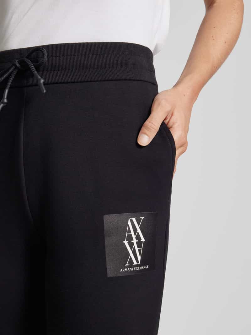 Armani Exchange Slim fit sweatpants met labelprint