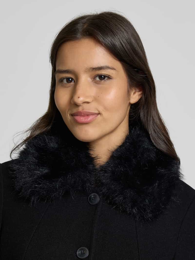 Vero Moda Regular fit lange jas met kraag van imitatiebont model 'AUTUMN'