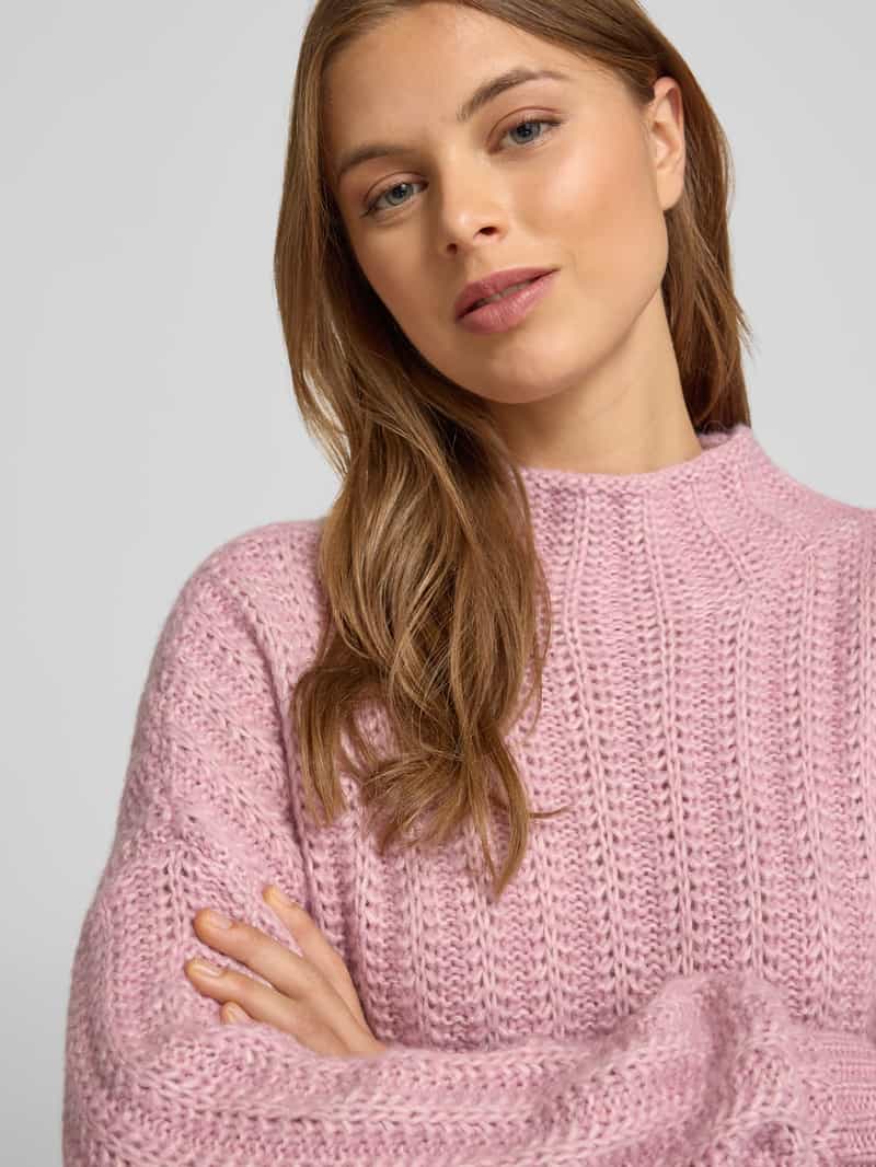 HUGO Relaxed fit gebreide pullover van katoenmix met wol