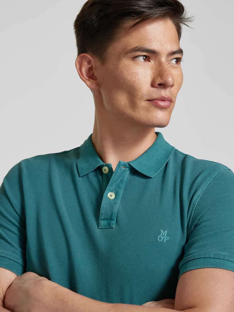 Marc O'Polo Regular fit poloshirt met labelstitching