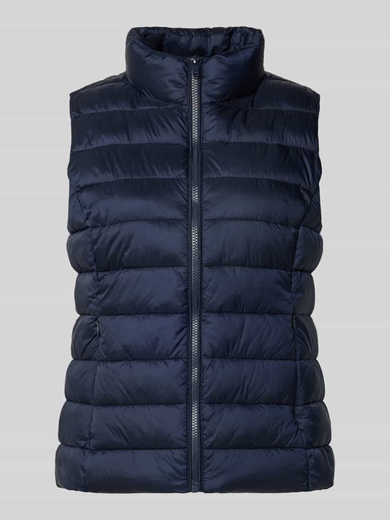 Jake*s Casual Gilet met opstaande kraag en ritszakken