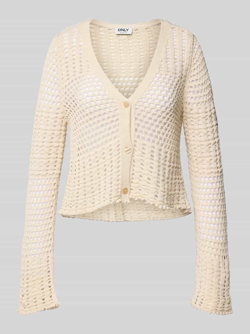 Only Relaxed fit gebreid jack met katoen model 'NOLET'
