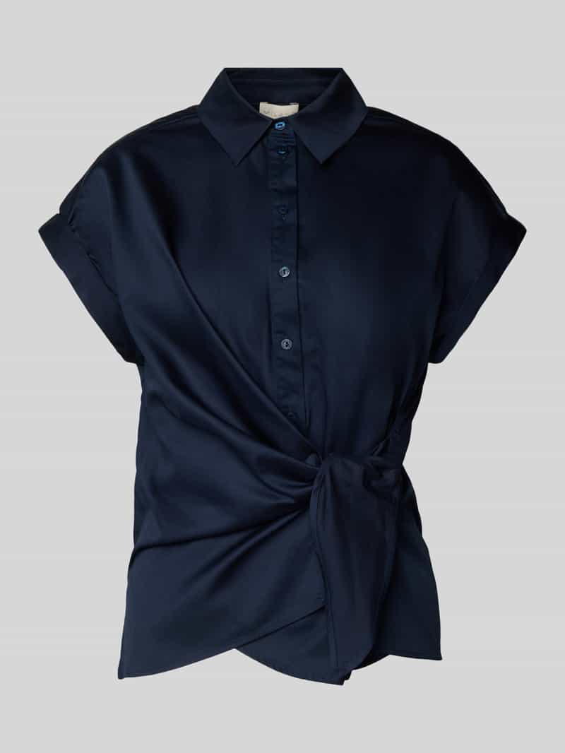 milano italy Relaxed fit blouse met knoopdetail