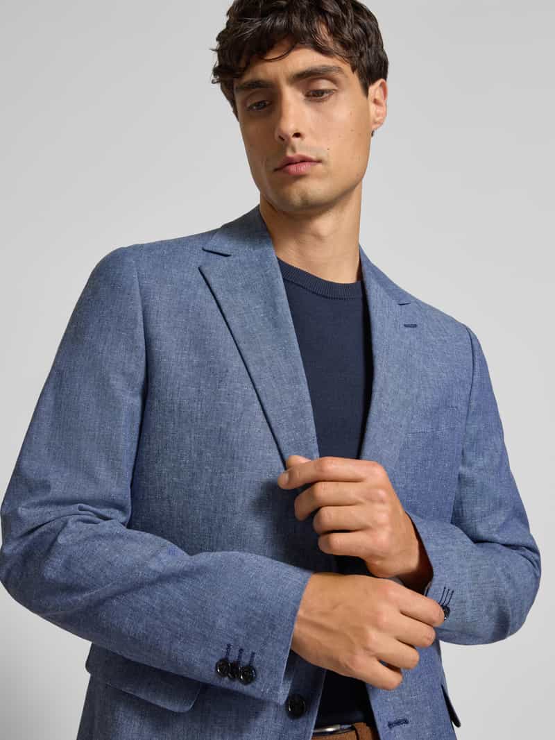 Matinique Slim fit 2-knoops colbert van linnenmix model 'George'