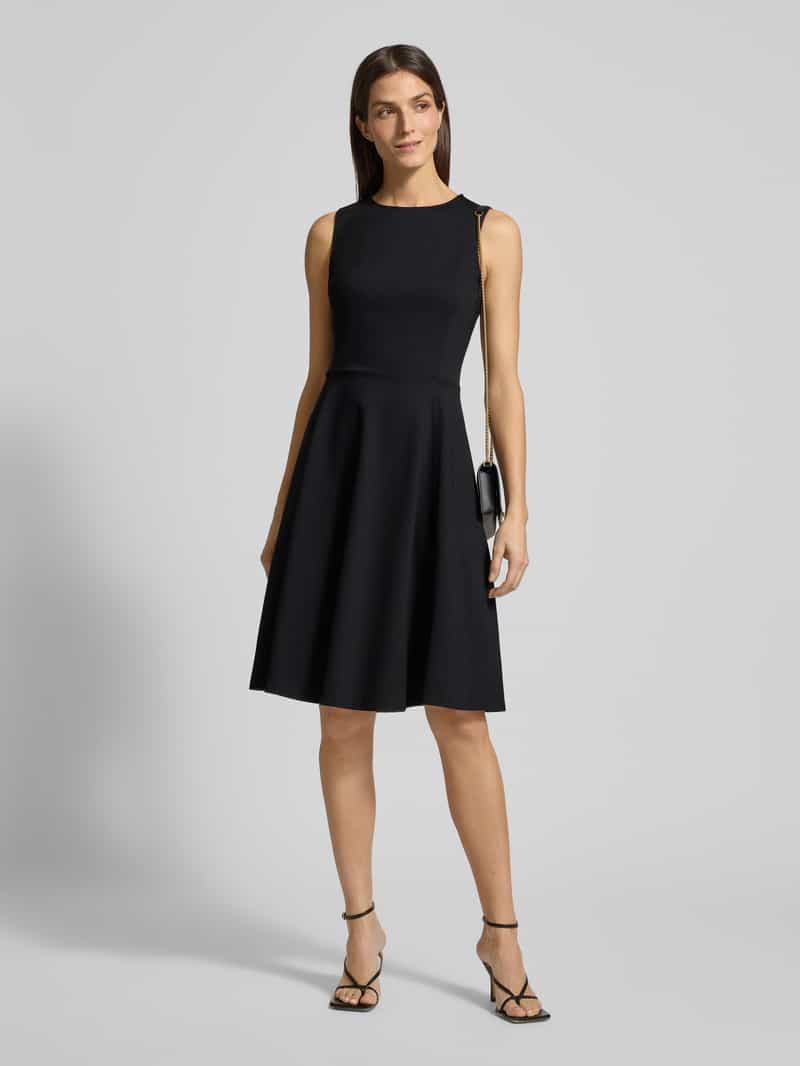 Lauren Ralph Lauren Knie-lange jurk van Viscosemix Model 'CHARLEY' zwart, foto 5