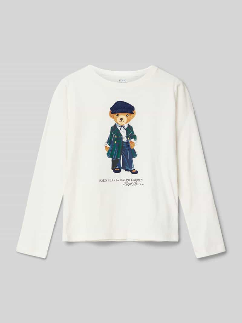 Polo Ralph Lauren Kids Shirt met lange mouwen en labelprint