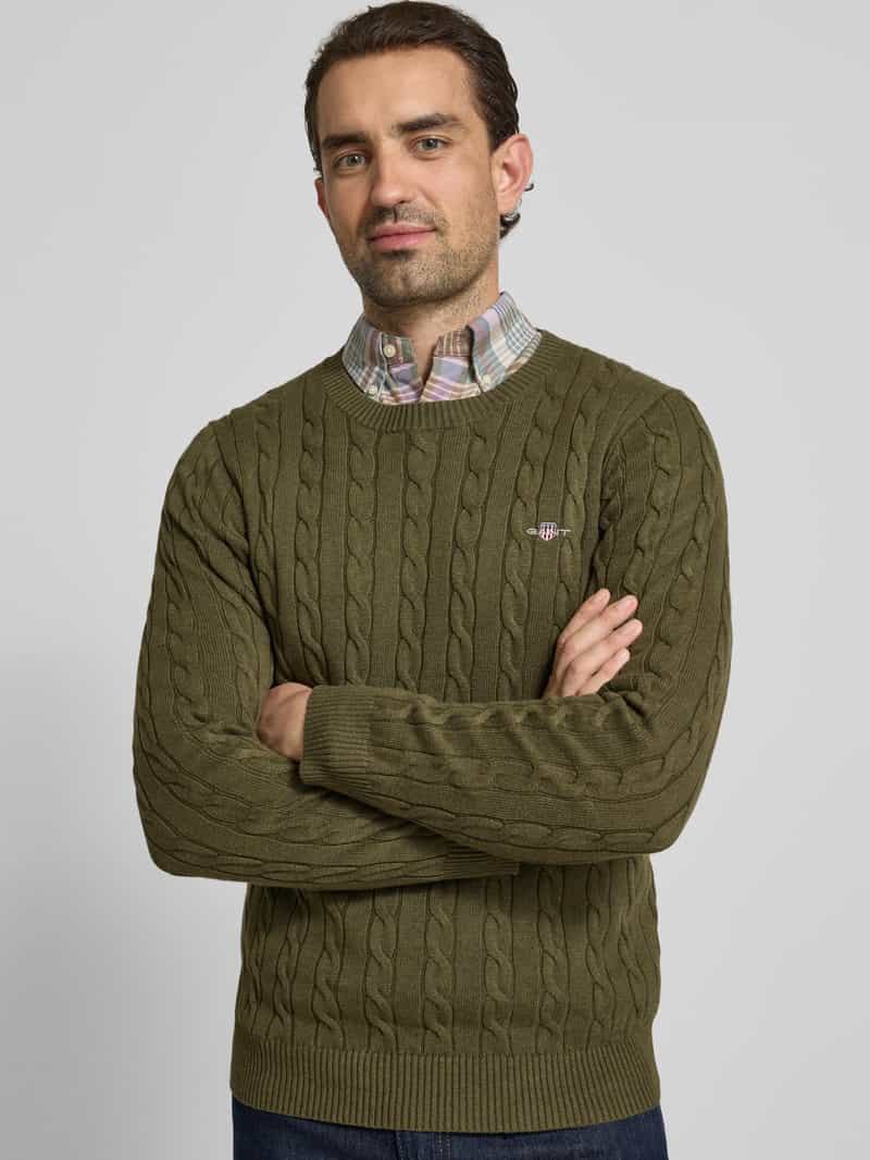 Gant Gebreide pullover met ribboorden