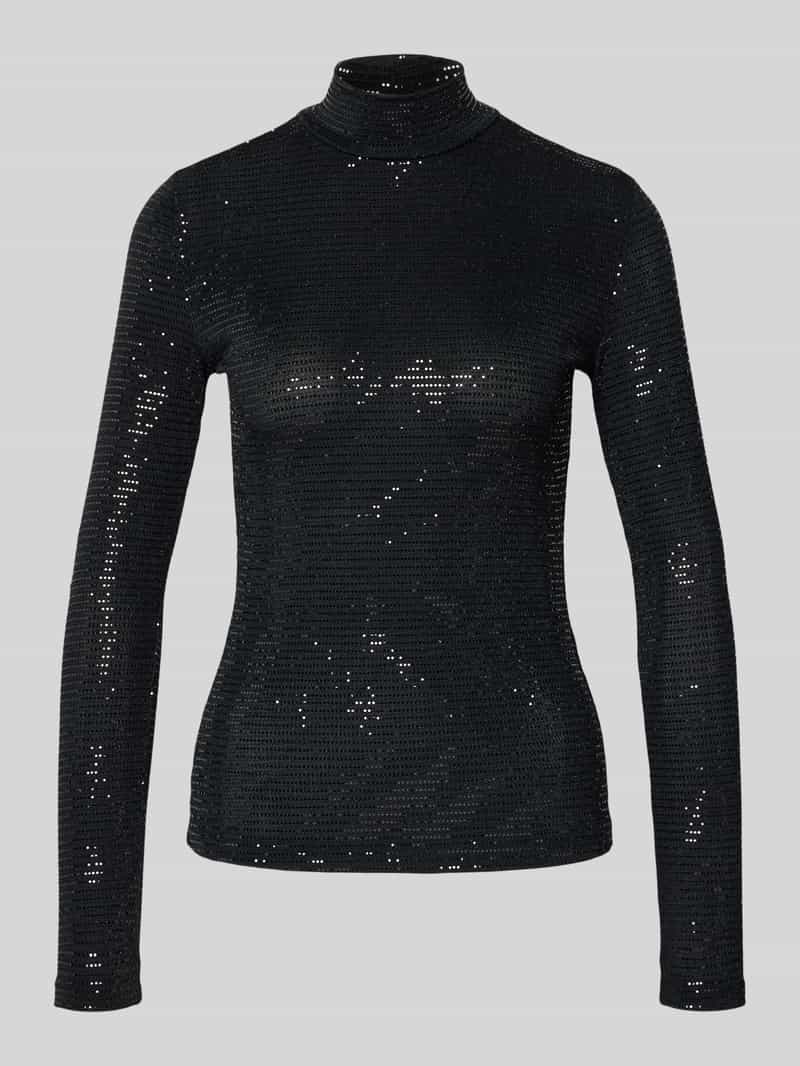 HUGO Shirt met lange mouwen en pailletten model 'DRISILA'