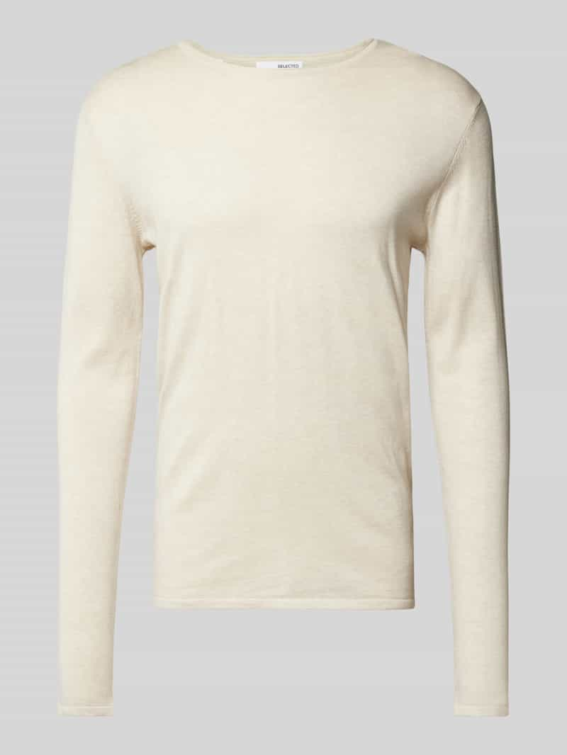 Selected Homme Gebreide pullover met ronde hals, model 'Rome'