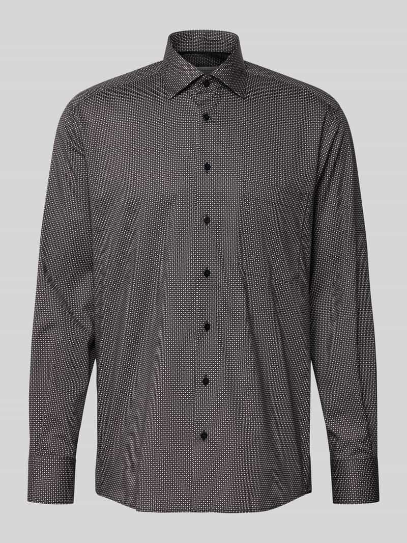 Eterna Comfort fit zakelijk overhemd van katoen met kentkraag