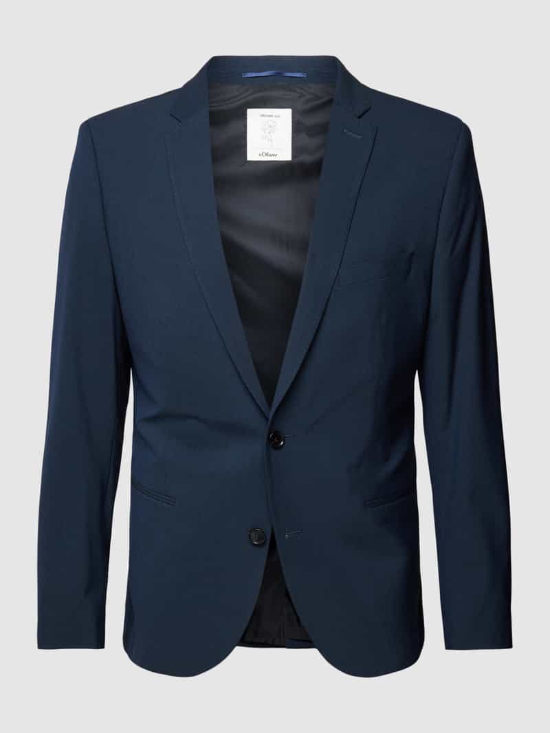 s.Oliver BLACK LABEL 2-knoops colbert van viscosemix met reverskraag model 'Ultimate'