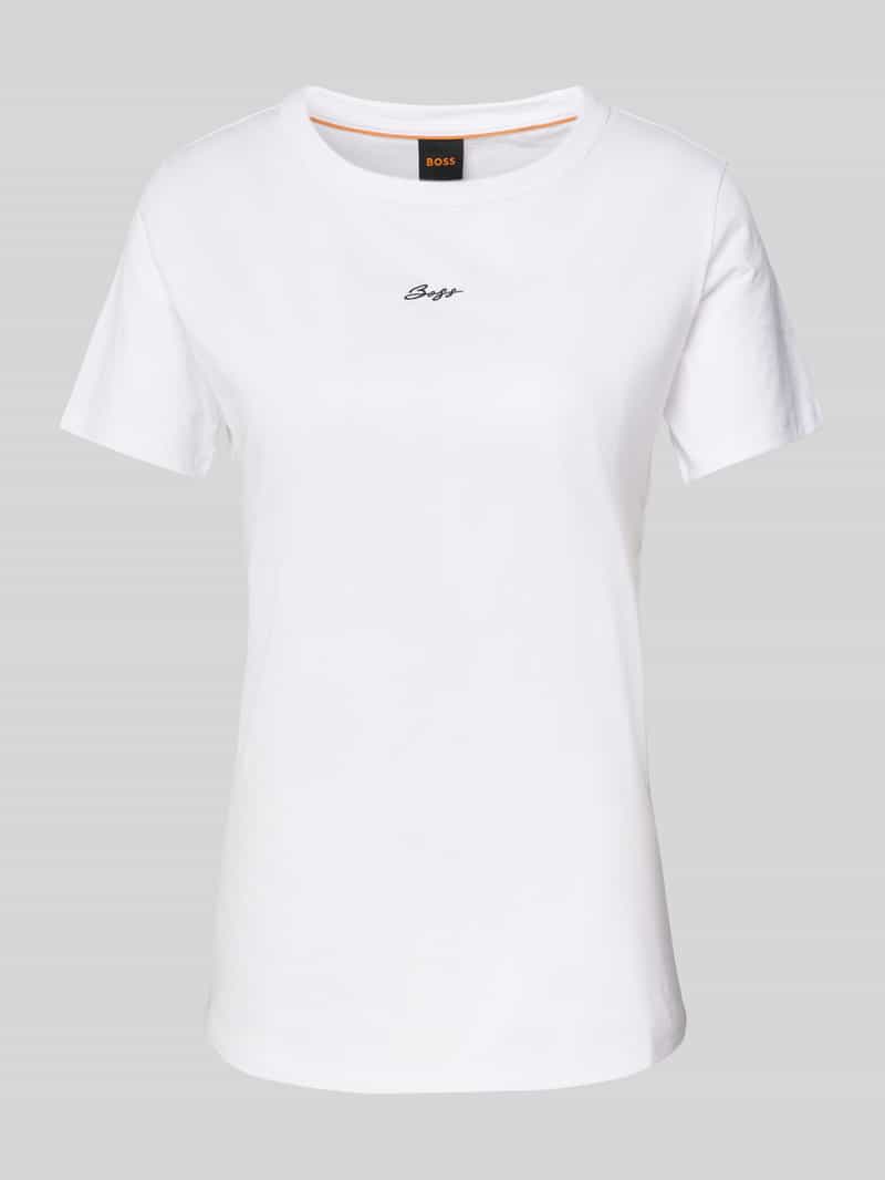Boss Orange T-shirt met labelstitching model 'Elogo'
