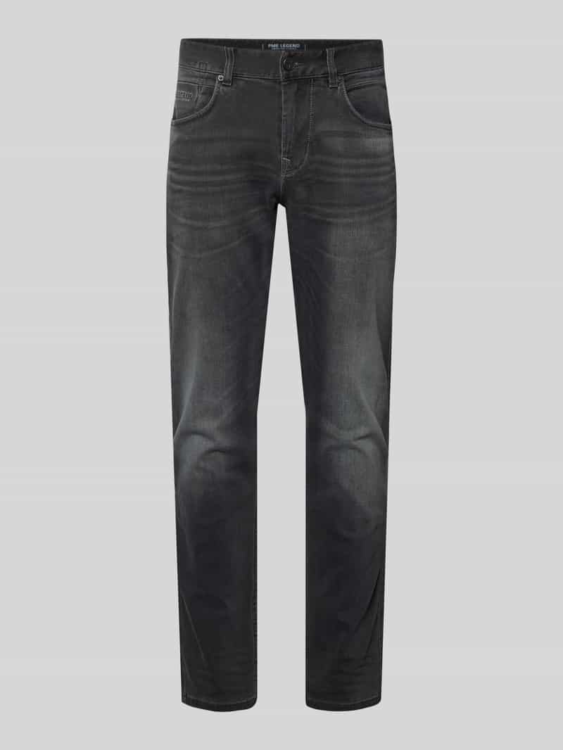 PME legend grijze heren jeans   Nightflight   Stonewash wassing   Regular fit   5-Pocket zakken   Knoop- en ritssluiting   Duurzaam   Regular waist