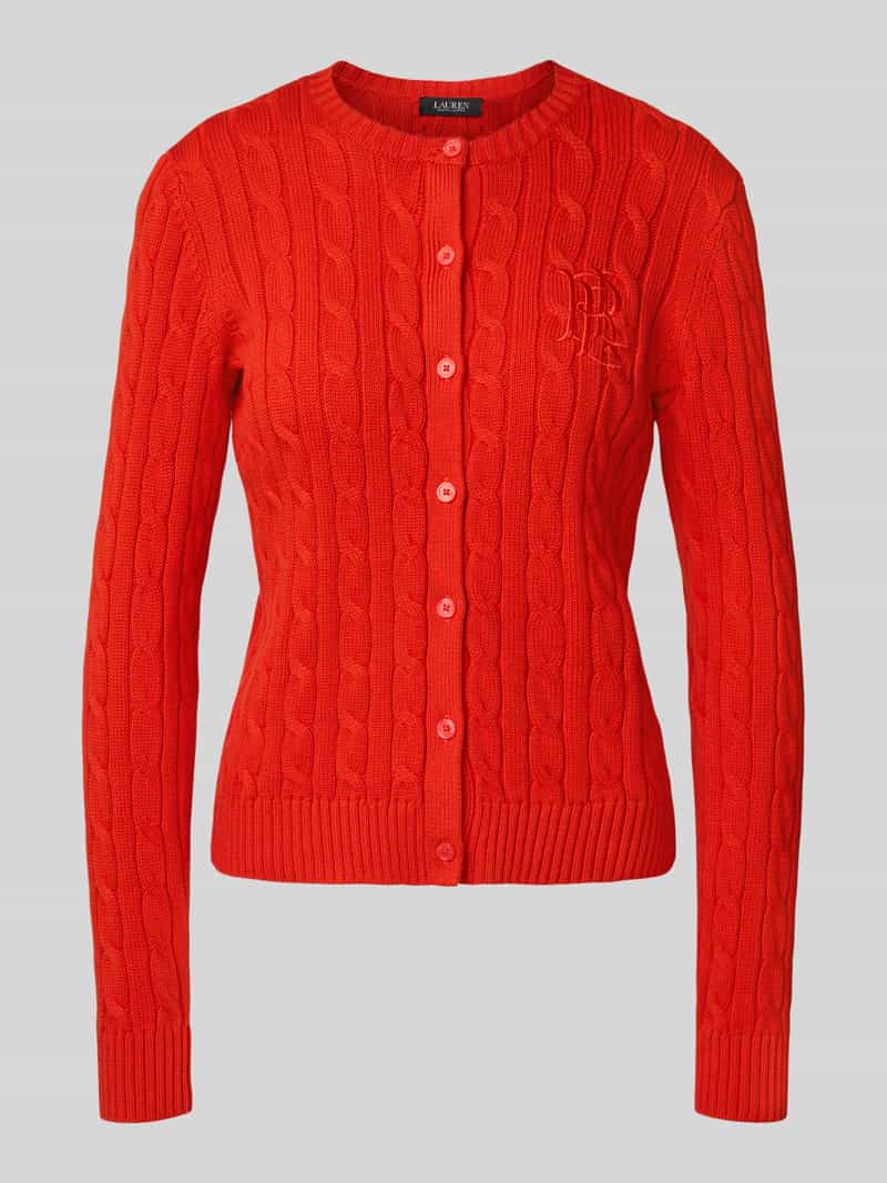 Lauren Ralph Lauren Gebreid jack met kabelpatroon en labelstitching model 'RALHAN'
