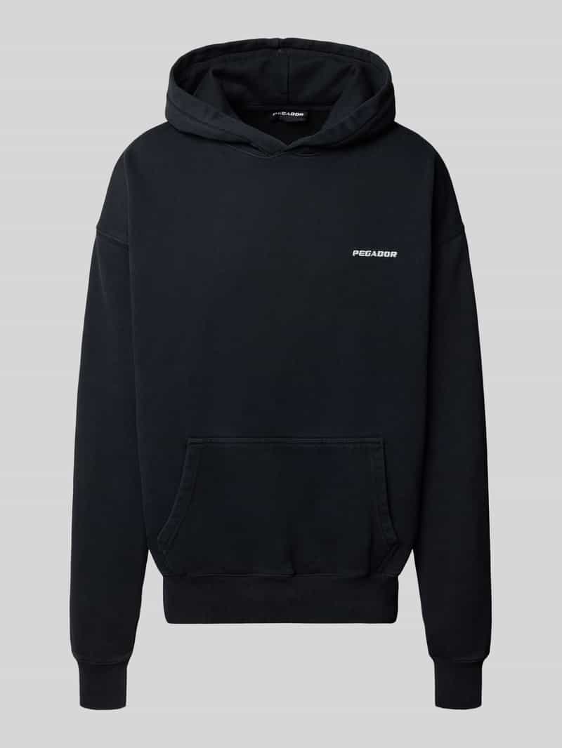 Pegador Oversized hoodie met logostitching en kangoeroezak
