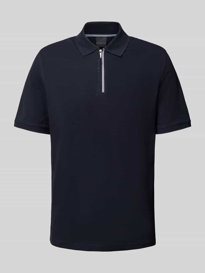 Bugatti Regular fit poloshirt met ritssluiting