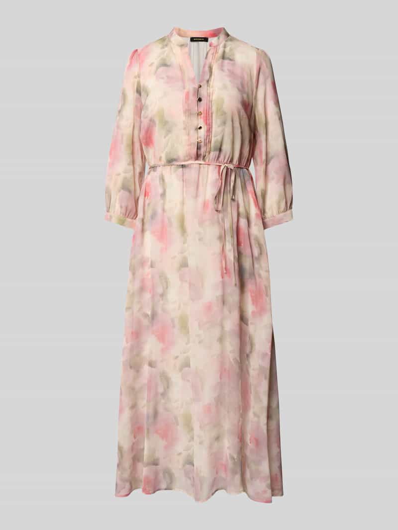 MORE & MORE Midi-jurk met tuniekkraag en korte knoopsluiting
