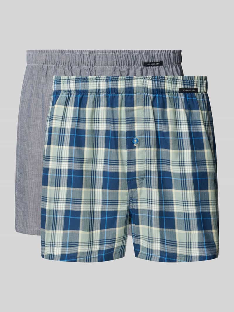 Schiesser Boxershort met labelpatch in een set van 2 stuks