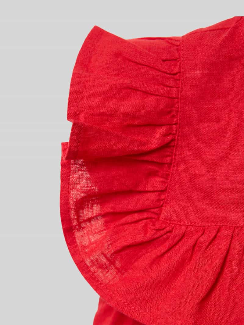 name it Jurk met volants model 'FALINNEN CAPSL'
