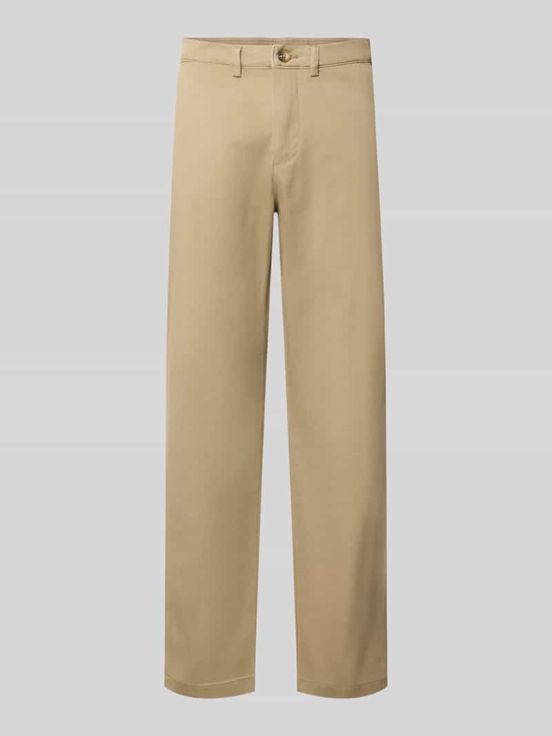 Selected Straight Fit Chino aus Baumwoll-Mix Modell 'Miles' in Beige, Größe 32/32 21140363232