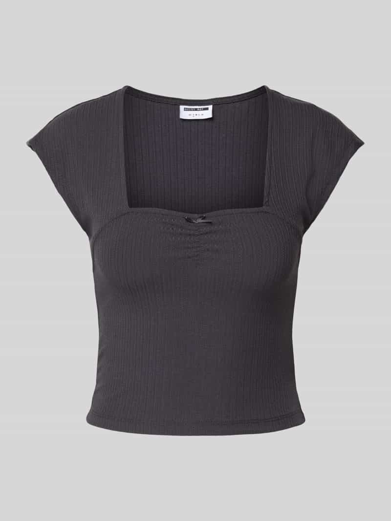 Noisy May T-shirt met vierkante hals model 'SELENA'