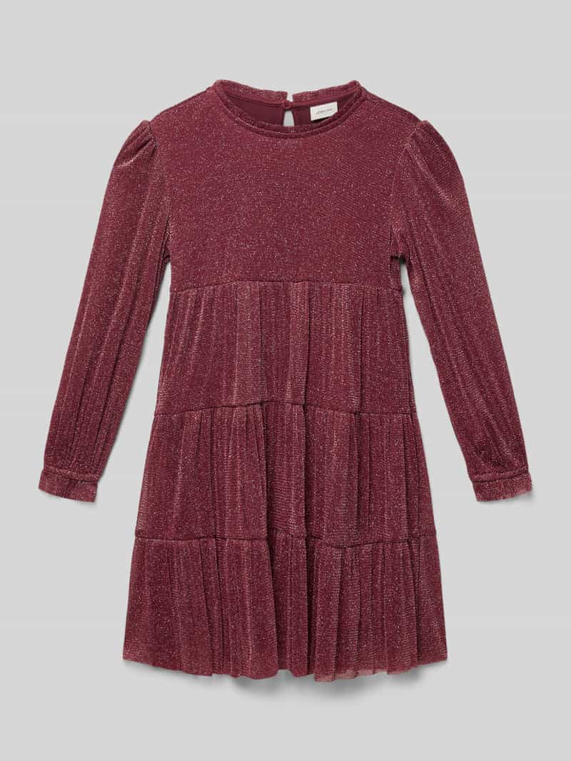 s.Oliver RED LABEL Volantjurk in metallic look