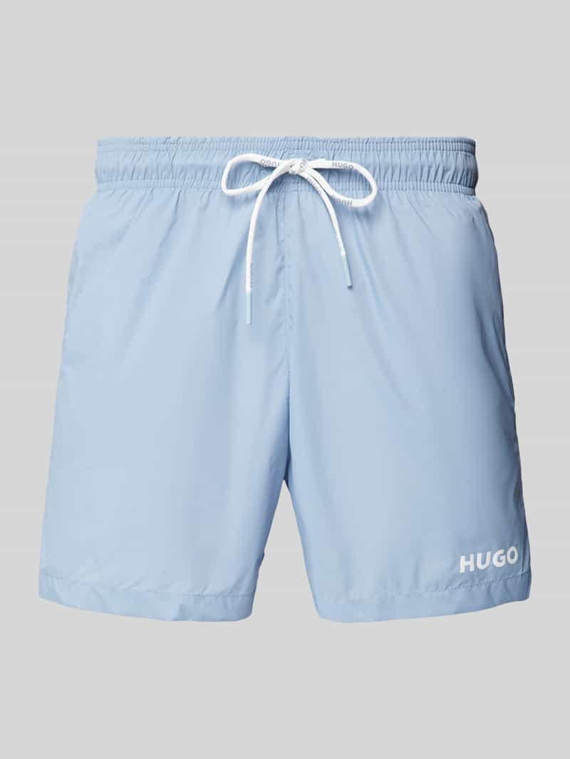 HUGO Relaxed fit zwembroek met labelprint model 'HAITI'