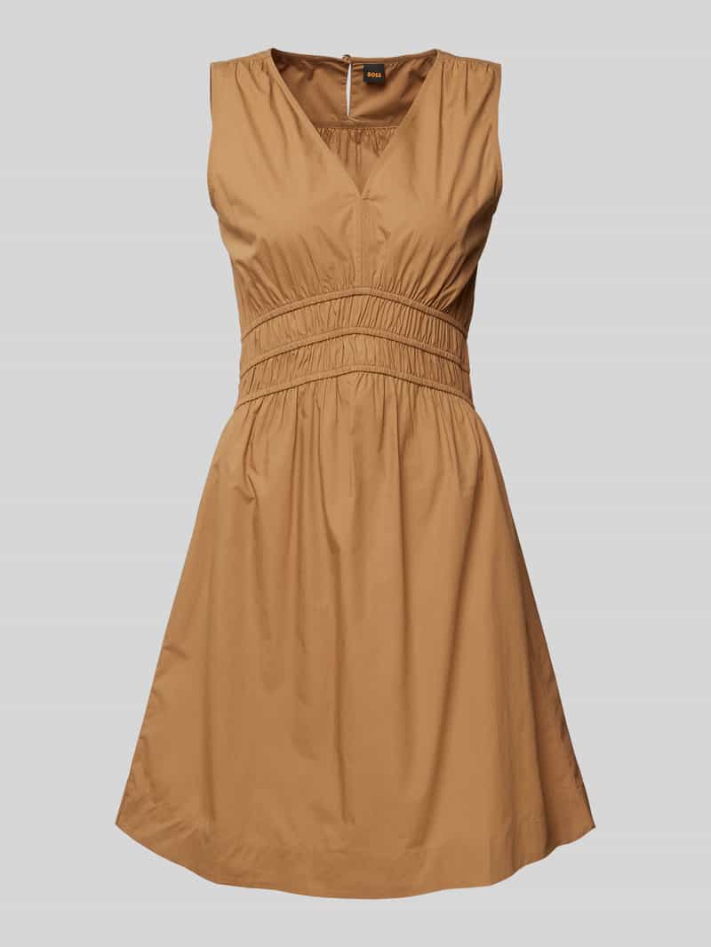 Boss Orange Knielange jurk in effen design model 'Dizzi'