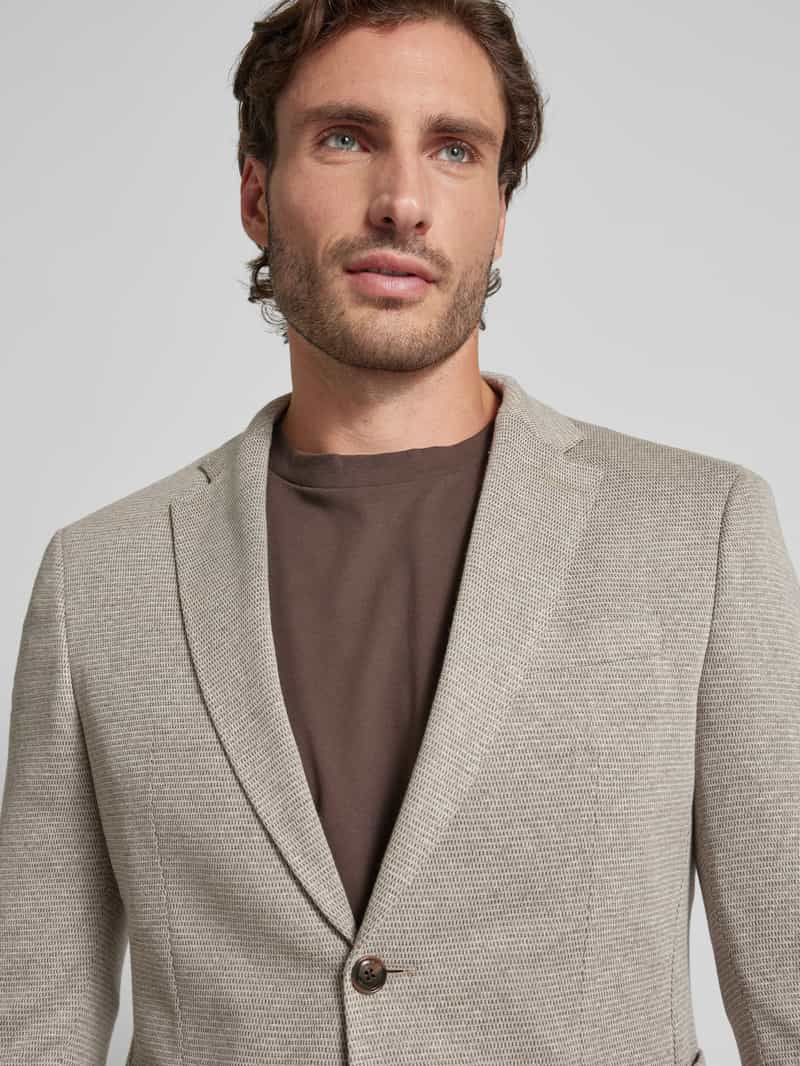 JOOP! Collection 2-knoops colbert met geweven motief model 'HOVEREST'