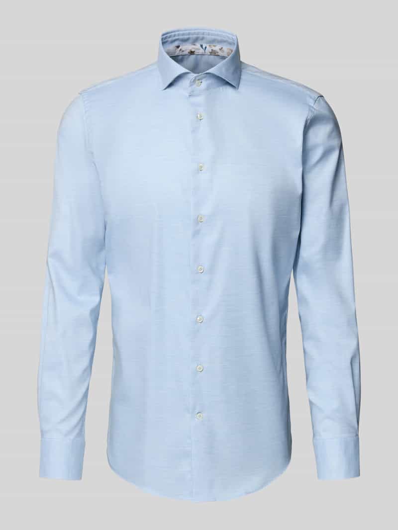 Profuomo Slim fit zakelijk overhemd met haaikraag