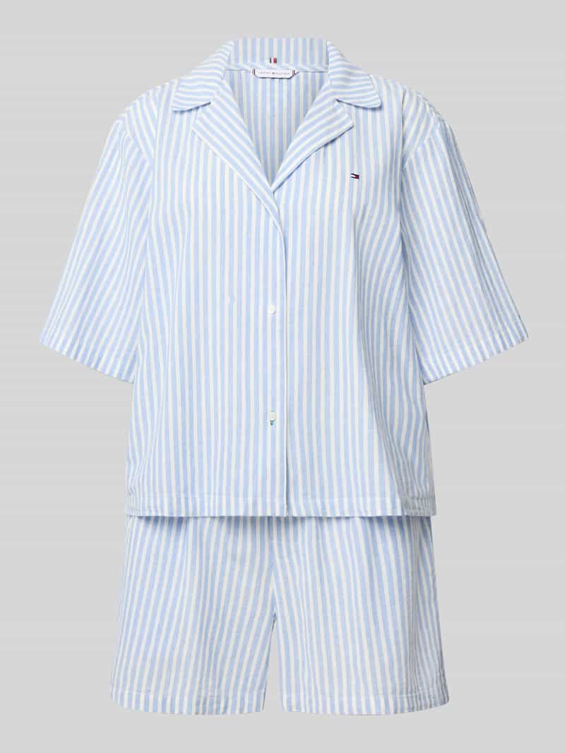 Tommy Hilfiger Relaxed fit pyjama van een mix van katoen en linnen