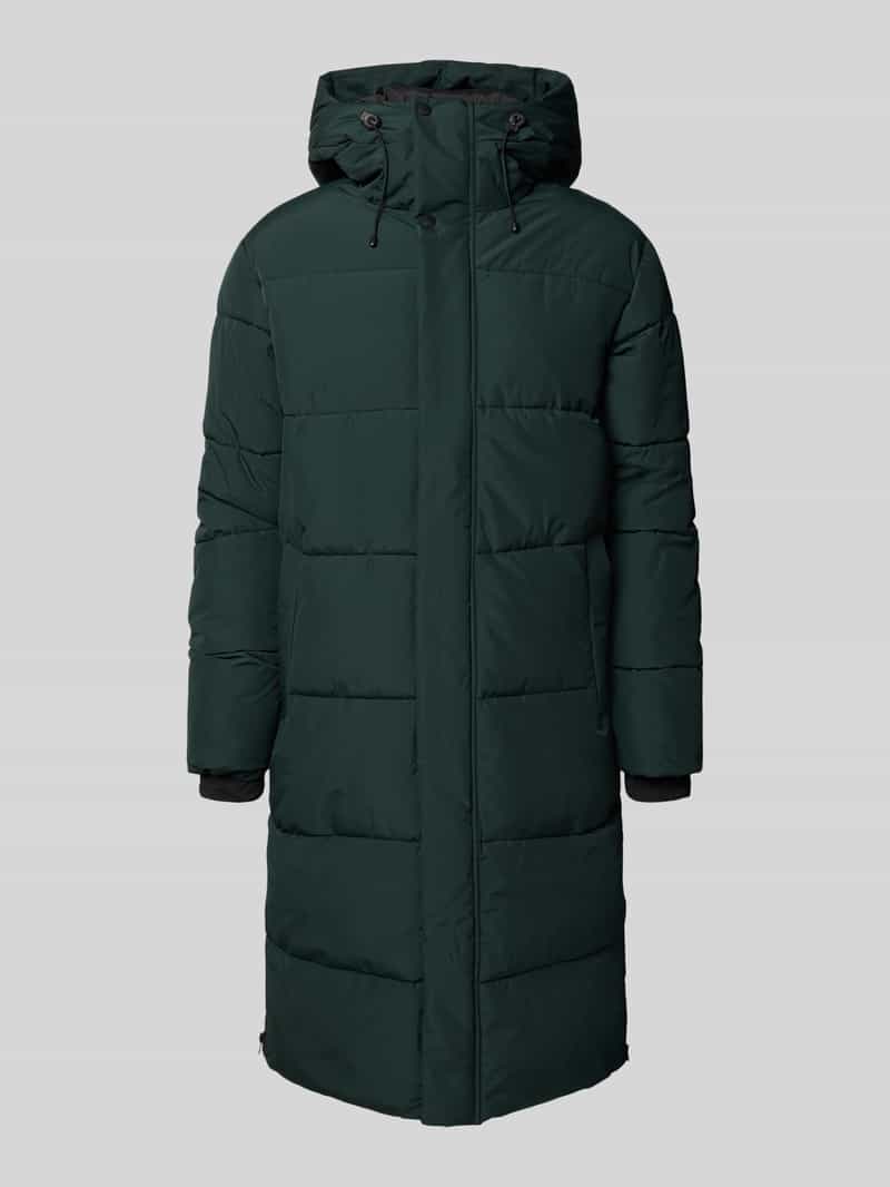 icepeak Gewatteerde lange jas met capuchon en steekzakken model 'ARDEK'