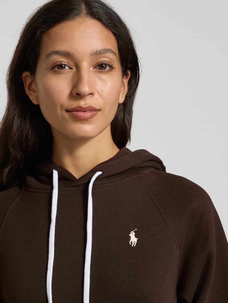 Polo Ralph Lauren Hoodie met labelstitching en kangoeroezak