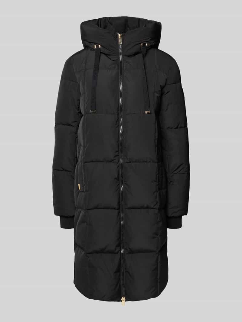 Lange donsjas met capuchon, model 'Nova'