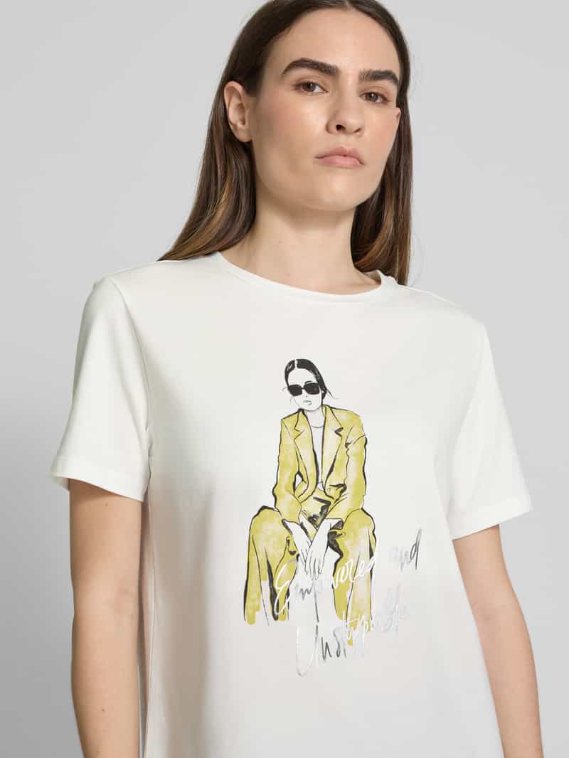 comma T-shirt met motiefprint