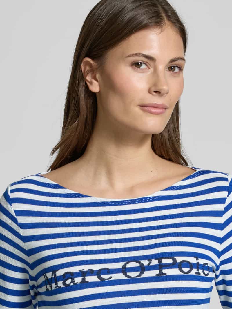 Marc O'Polo Slim fit shirt met lange mouwen van zuiver katoen met grote labelprint