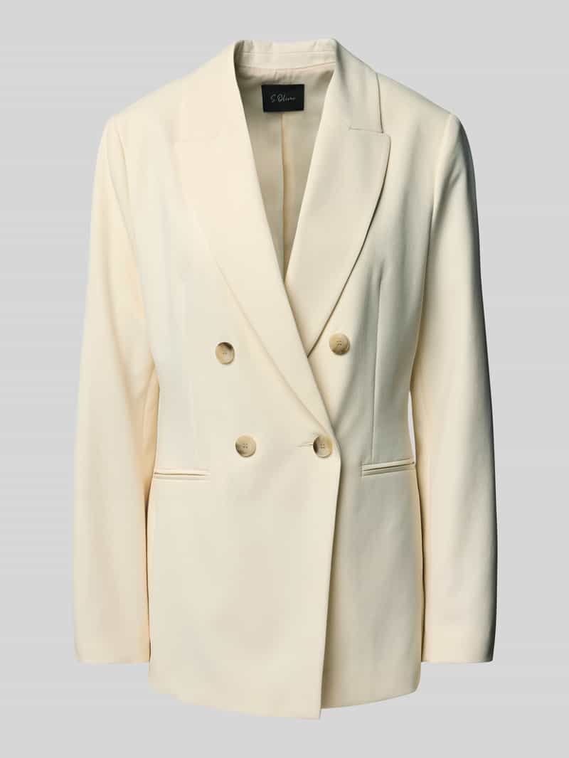s.Oliver BLACK LABEL Slim fit lange blazer met 2-knoopssluiting