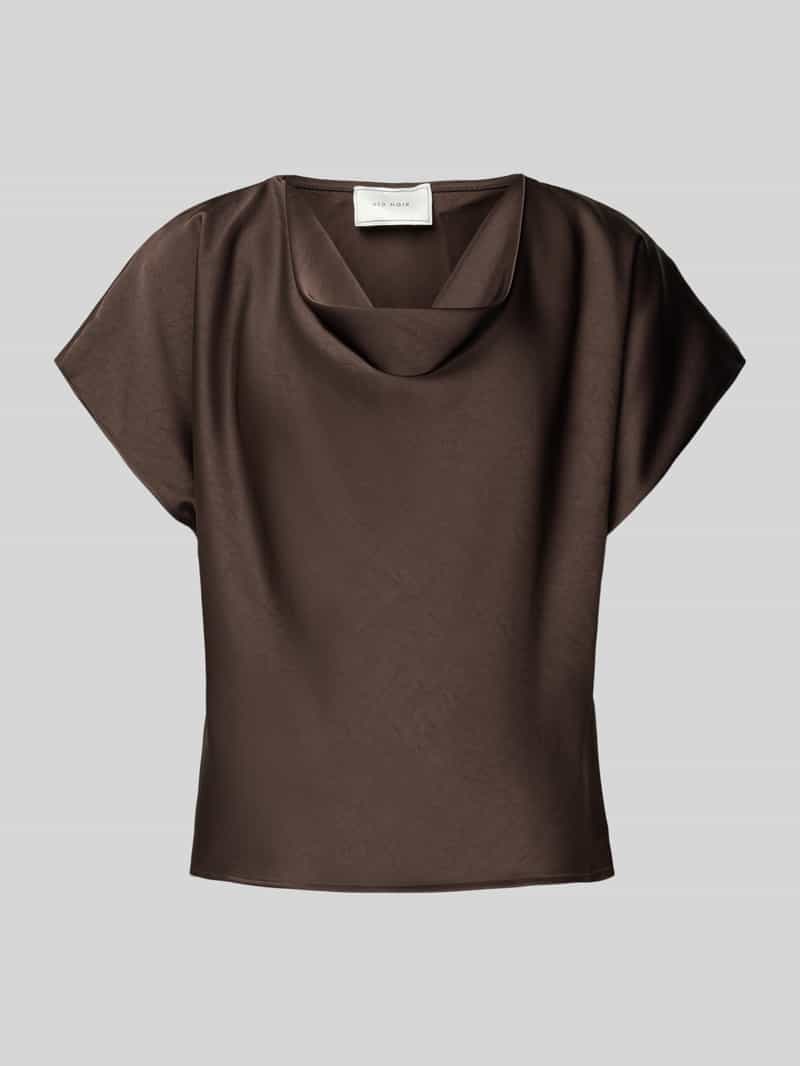 NEO NOIR Blouseshirt-van satijn met cascadehals model 'Annabeth'