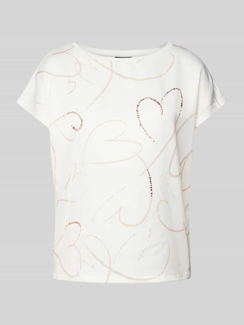 s.Oliver BLACK LABEL Regular fit T-shirt met strass-steentjes