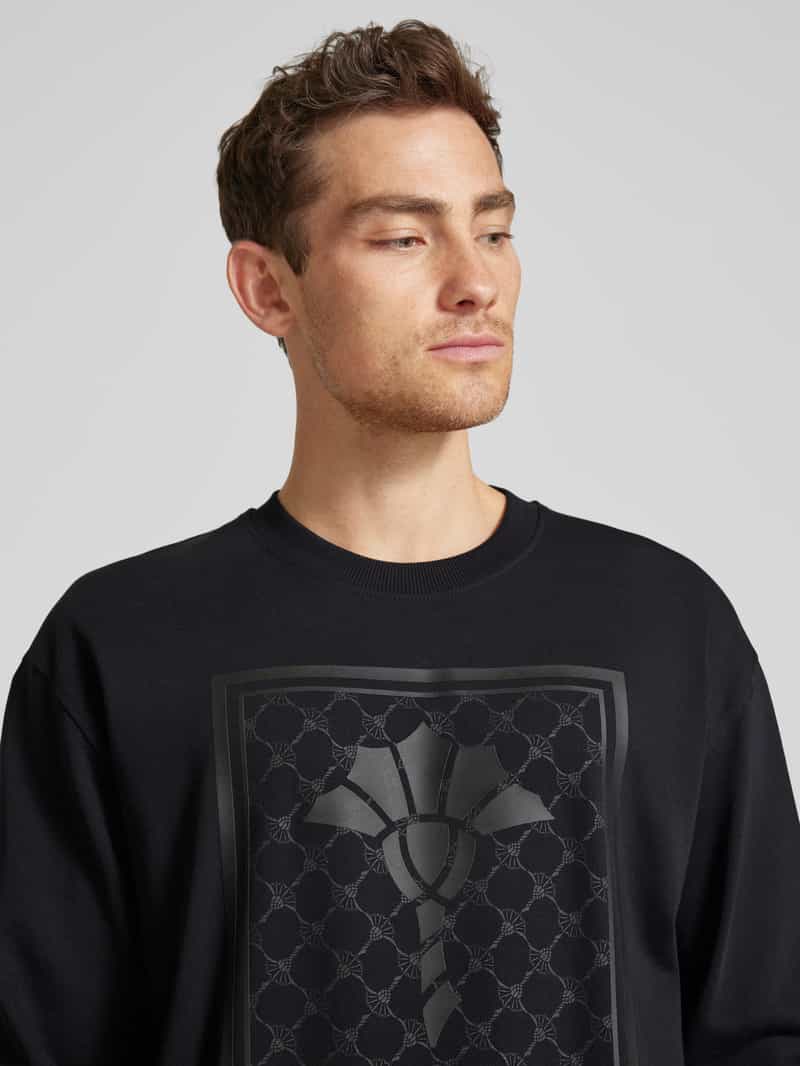 JOOP! Collection Sweatshirt met motiefprint en ronde hals