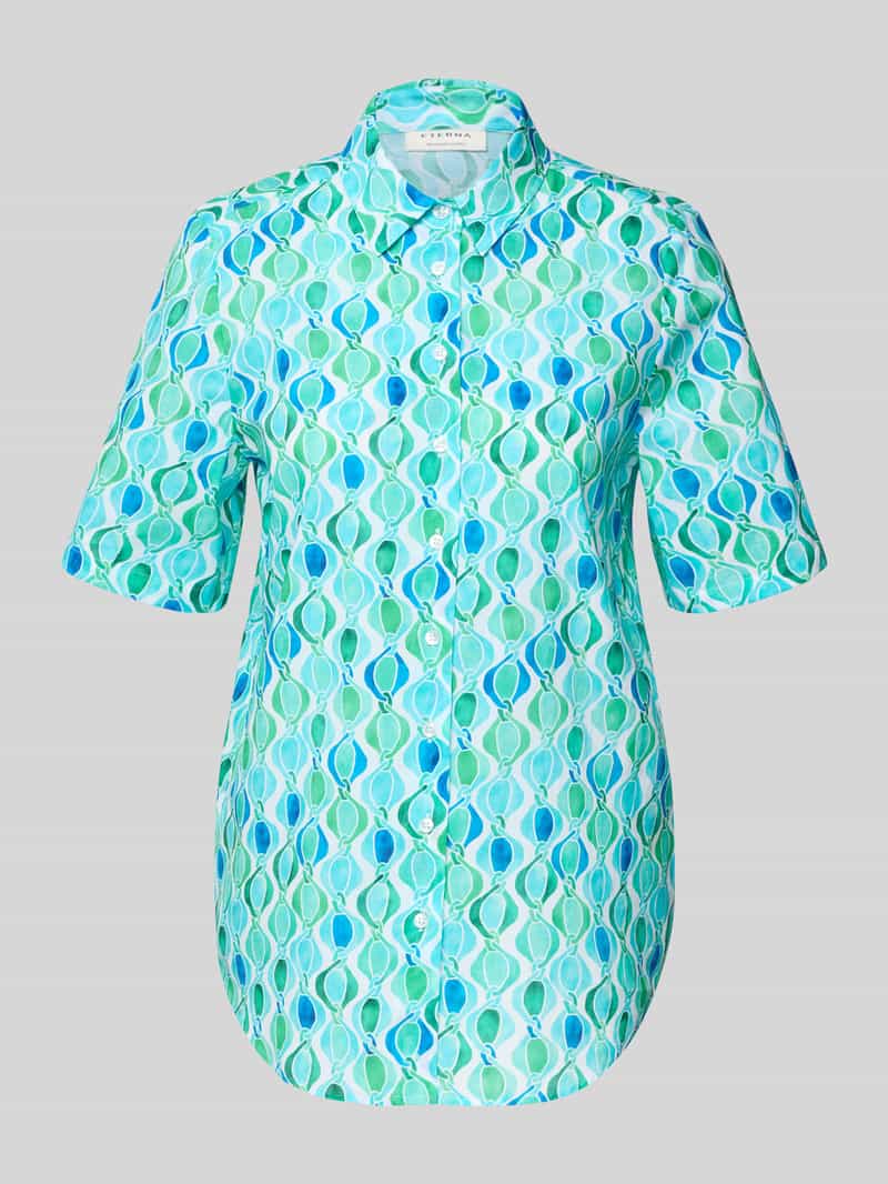Eterna Regular fit blouse in all-over look met 1 2-mouwen