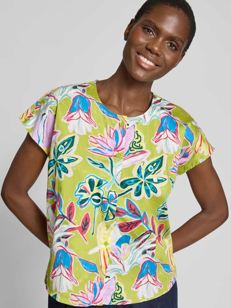 Christian Berg Woman Regular fit blouse met kapmouwen