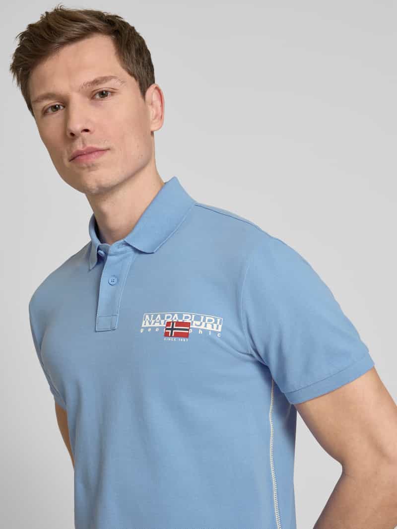 Napapijri Slim fit poloshirt met labelprint model 'AYLMER'