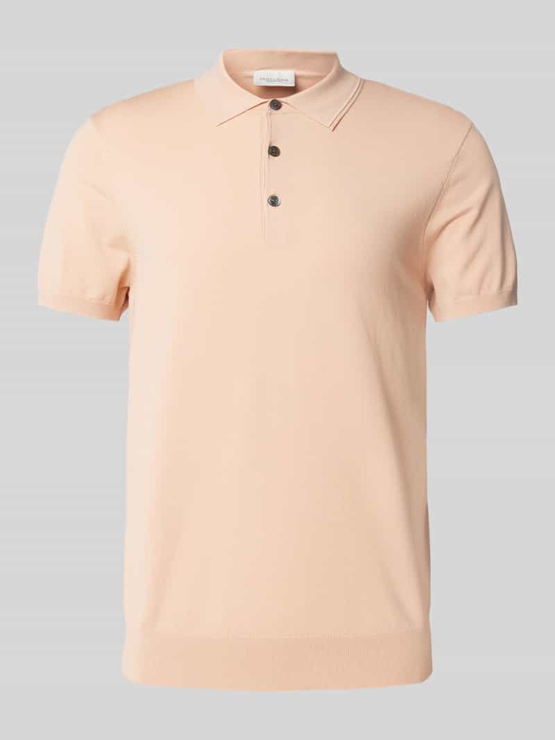 Profuomo Regular fit poloshirt met elastische boorden